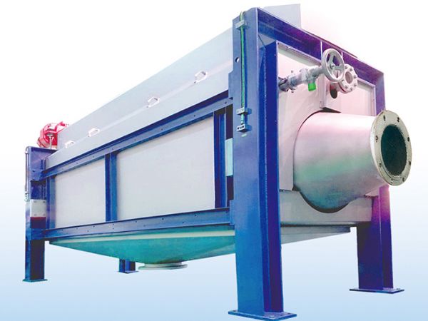 Slag discharge drum screen